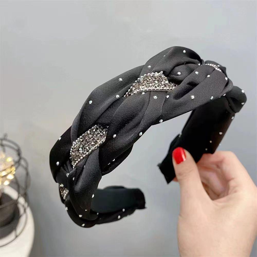 

Star Rhinestone Non-Slip Headband with Teeth - Hair Accessory Clip & Twist Braid Bow