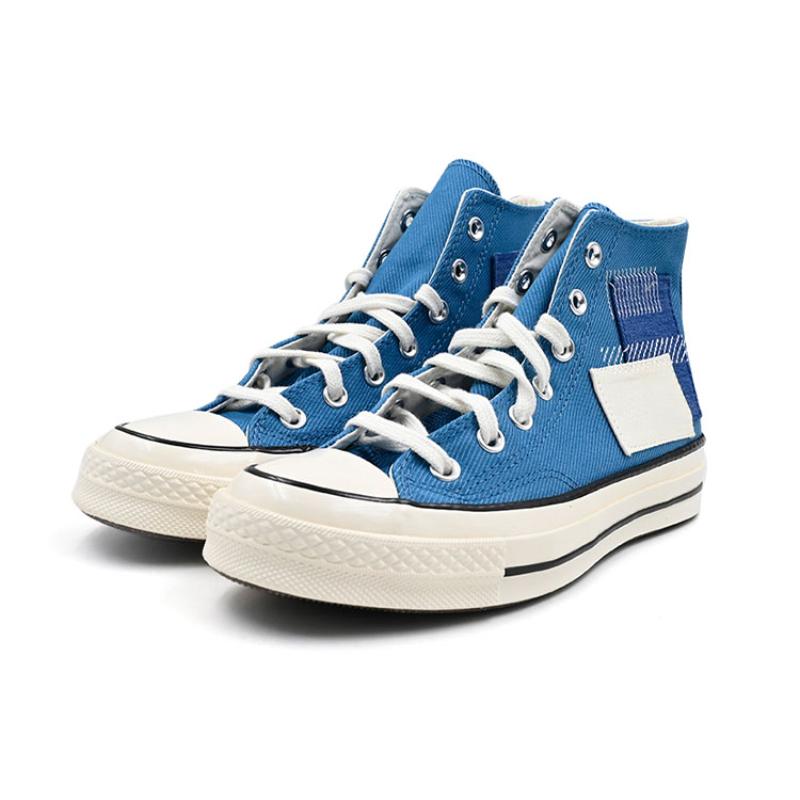 Converse Chuck 70 Wear-Resistant High-Top Canvas Shoes Unisex Vintage Blue Unisex