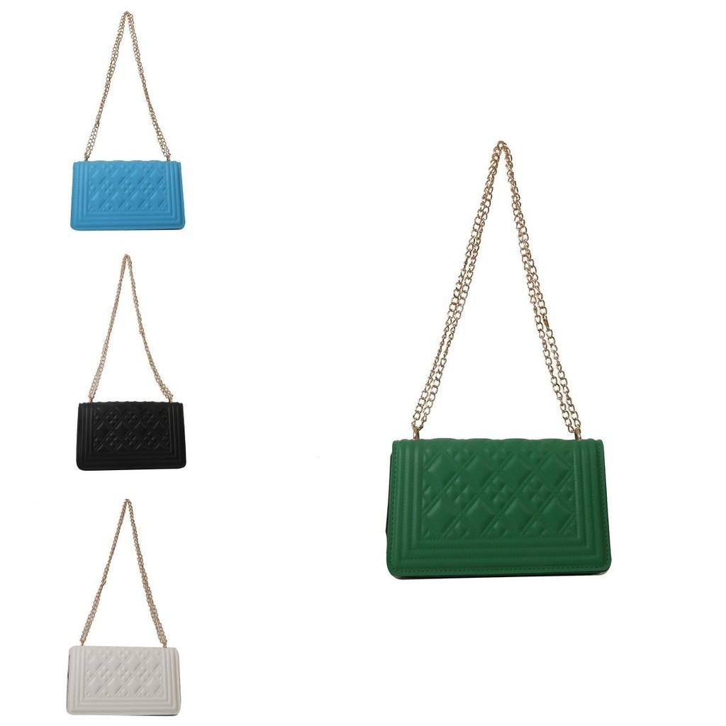 Trendy Chic Pu Leather Quilted Chain Shoulder Bag For Women 2023 Winter Fashion Small Square Bag