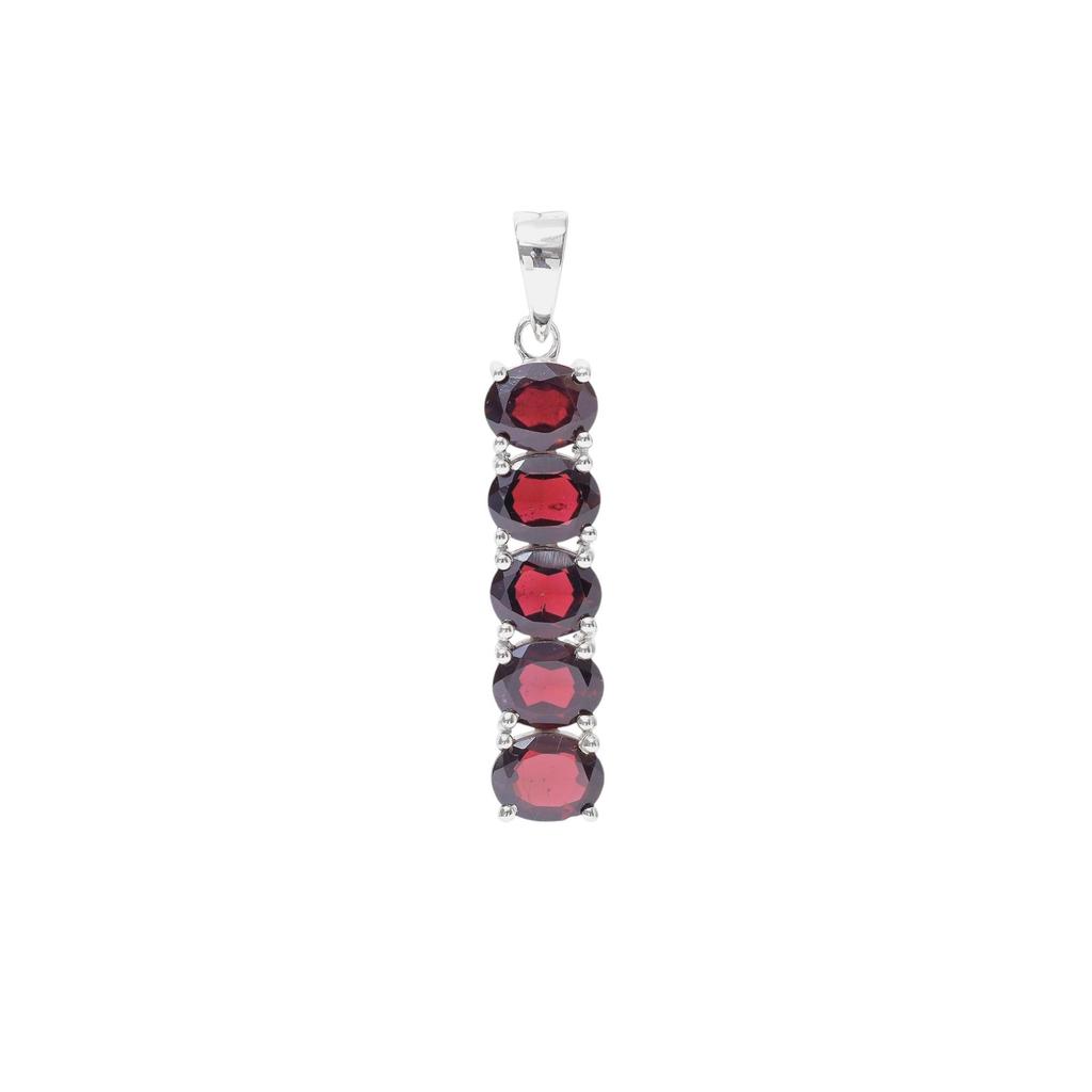 Garnet gemstone pendant 925 sterling silver jewelry zivori necklace pendant Red garnet pendant SSP125