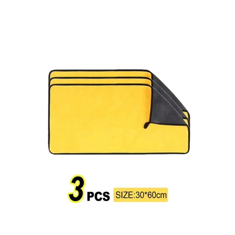 Microfiber Car Washing Towel 400GSM Thicken Double-Sided Coral Velvet Clean Towels High Water Absorption Car Wash Drying Cloth