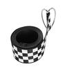 Checkerboard Couple Belt Black White Plaid Long Canvas Belt Waistband