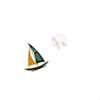 Iron Sailboat Elephant Sculpture Tabletop Ornament Animal Figurine Collection Decorative Centerpiece