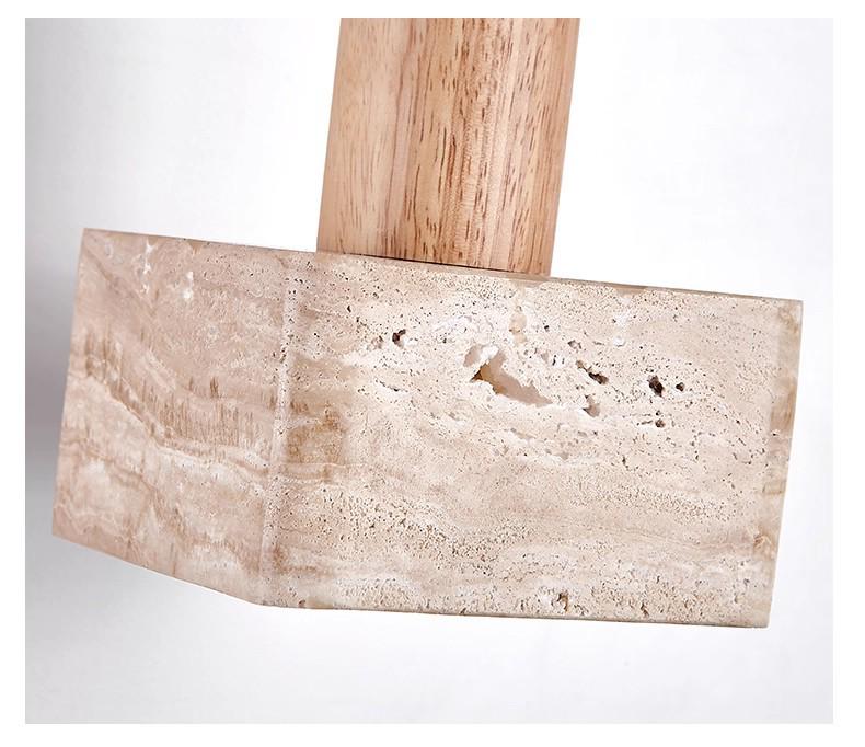 Yellow Travertine Wabi-Sabi Ceiling Light for Entryway or Balcony