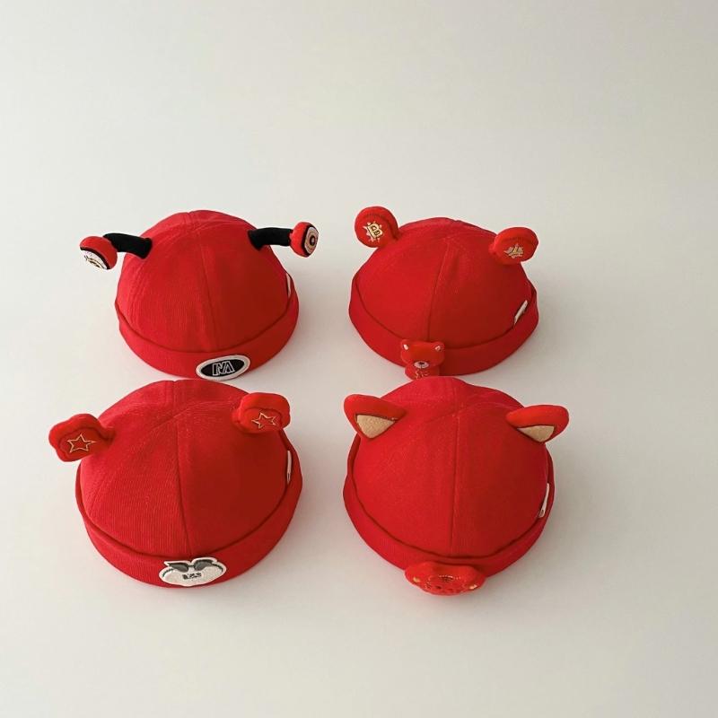 2023 Cute Hat Soft Baby Bonnet Cap Red Themed Hat Warm Hat Beanie Cap for Baby Toddler Newborn Kid Child Breathable Hat