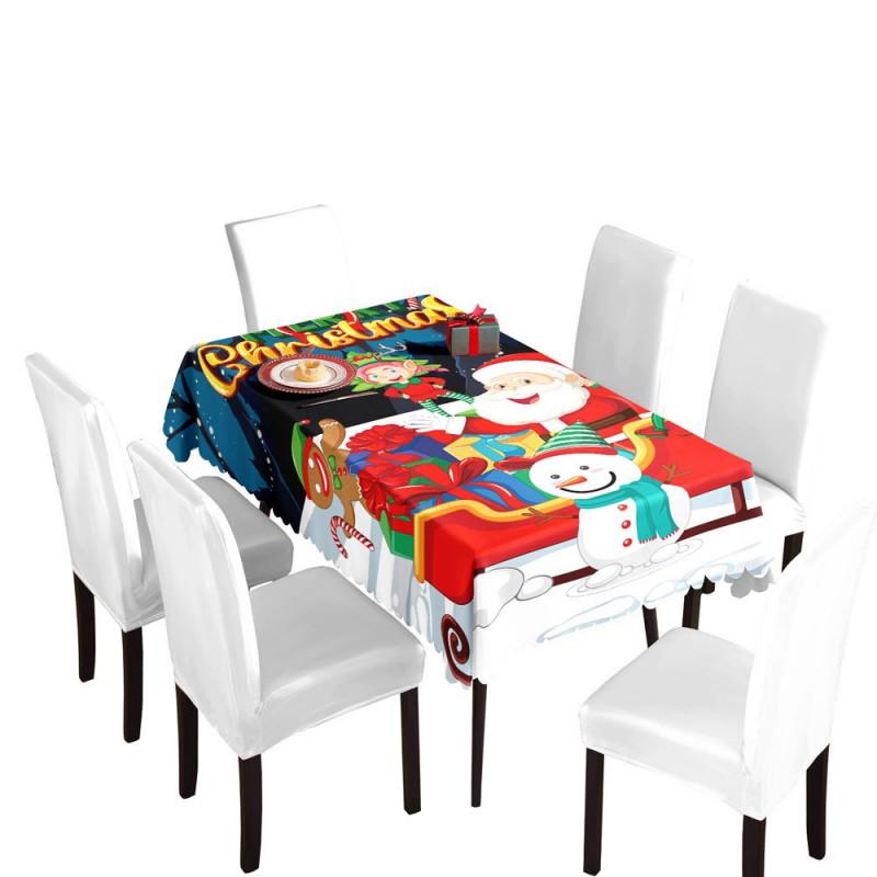 Christmas Tablecloth Waterproof Oilproof Festive Decor Coffee Dining Table