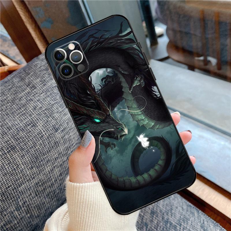 Dragon Cool Art Phone Case For iPhone 16 15 14 13 12 11 Pro Max 12 13 mini XR 15 16 Plus 16e Cover Shell