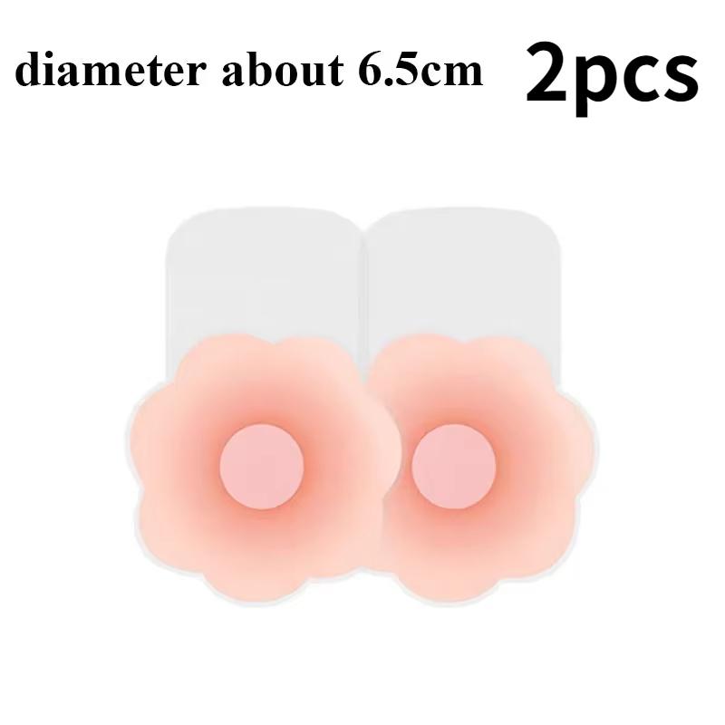

Reusable Women s Breast Lift Nipple Covers, Invisible Sticky Backless Bra, Silicone Petal Adhesive, No Strap Design One Size