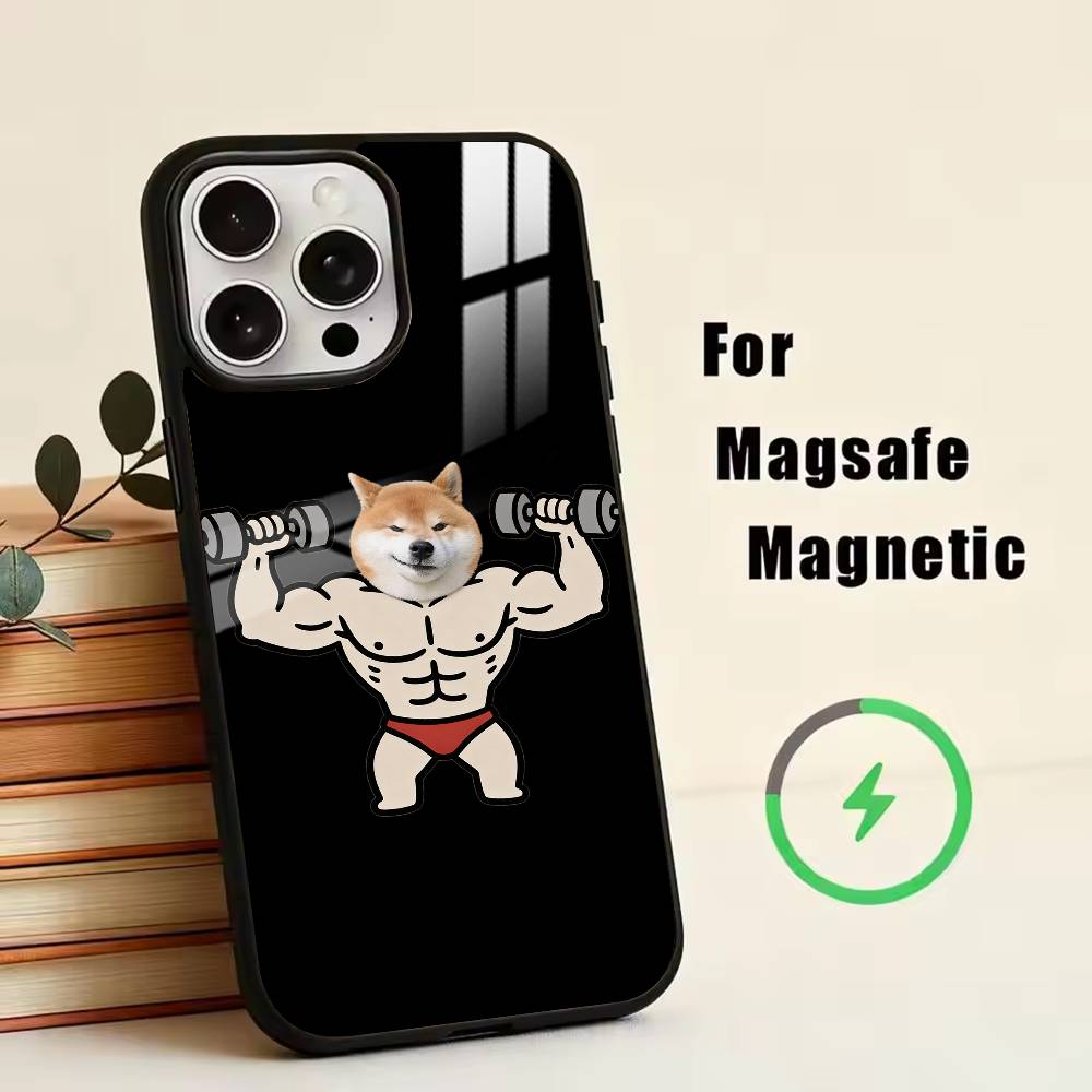 Cartoon Muscle Animals  Phone Case For iPhone17,16,15,14,13,12,11 Plus,Pro Magnetic with Magsafe Wireless Charging