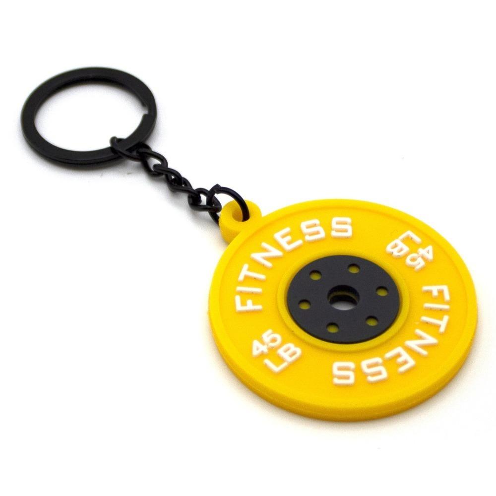 Simulation Barbell Plates Keyring Dumbbell Fitness Series Pendant  Bodybuilder