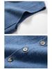 Men's Blue & Green Cashmere Vest: Button-Up Sleeveless Cardigan with Business Lapel, Casual Layering, Four-Way Stretch.