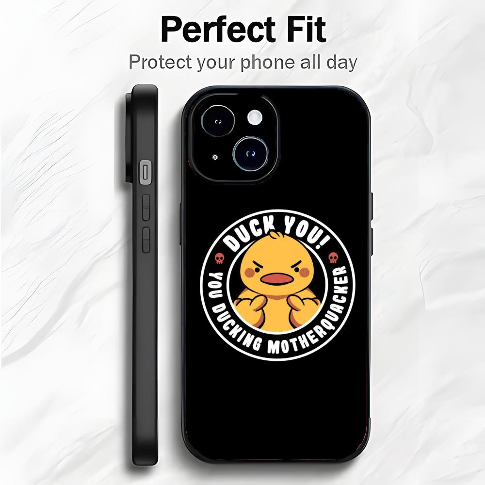 Cute Cartoon Duck Silicone Art Phone Case Phone Case Soft Packaging Lightweight For iPhone17 16 15 14 13ProMax