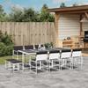 Vidaxl 13-Cz. Garden Furniture Set With Cushions, White, Textilene