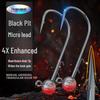 Ao Hu Micro Lead Head Hook - Black Pit Competition Strengthened, with Flattened Hook Body for Lightweight Fishing.