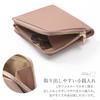 Blanc Pomme Women's Genuine Leather Wallet with Coin Purse, Business Card Holder, and Card Case, Small, L-Shaped Zipper, Blue, Bp-1056