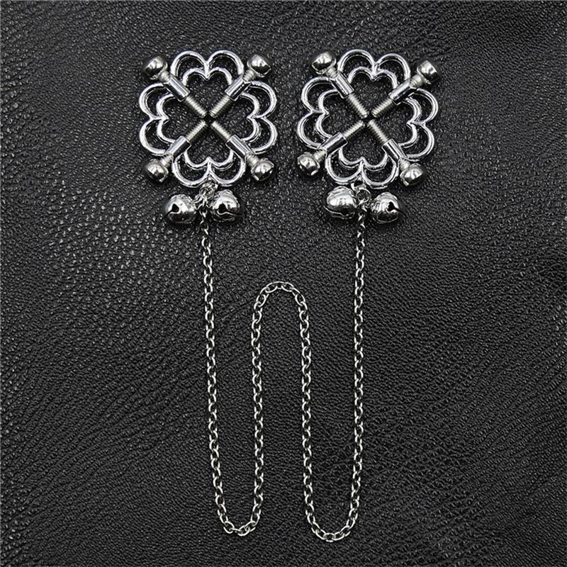 Metal Breast Clamps Nipples Clips With Small Bells Chain Bondage Slave Sex Toys For Women Couples Flirting Adult Game Products