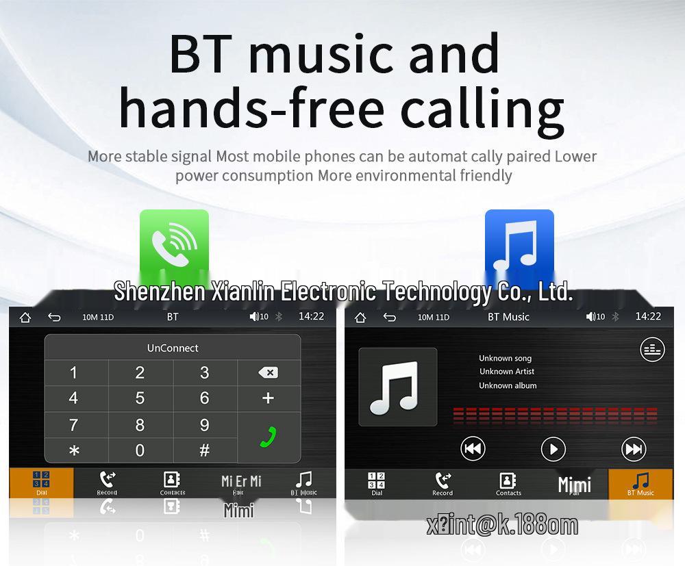 7-Zoll Tragbarer Kabelloser CarPlay Bluetooth MP5 Player mit Radio & Kartenslot