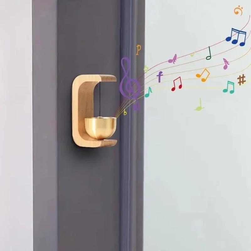 Japanese Style Wooden Wind Chimes Wireless Doorbell Entrance Door Bell Decorative Wind Bell for Home Opening Decor Aesthetic