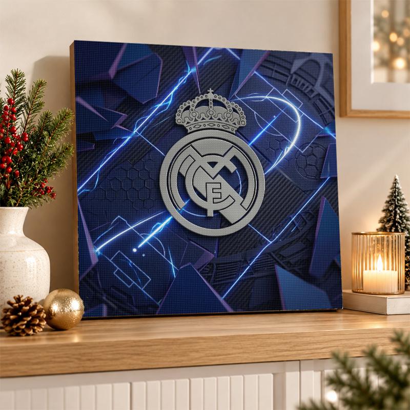 Real Madrid Diamantmalerei Set 5D Vollbohrer DIY Diamantmosaik Wandkunst Heimdekoration