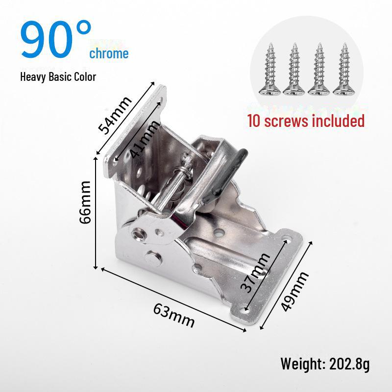 

Самоблокирующийся шарнир для складного стола и стула 90°, фурнитура серебристого цвета