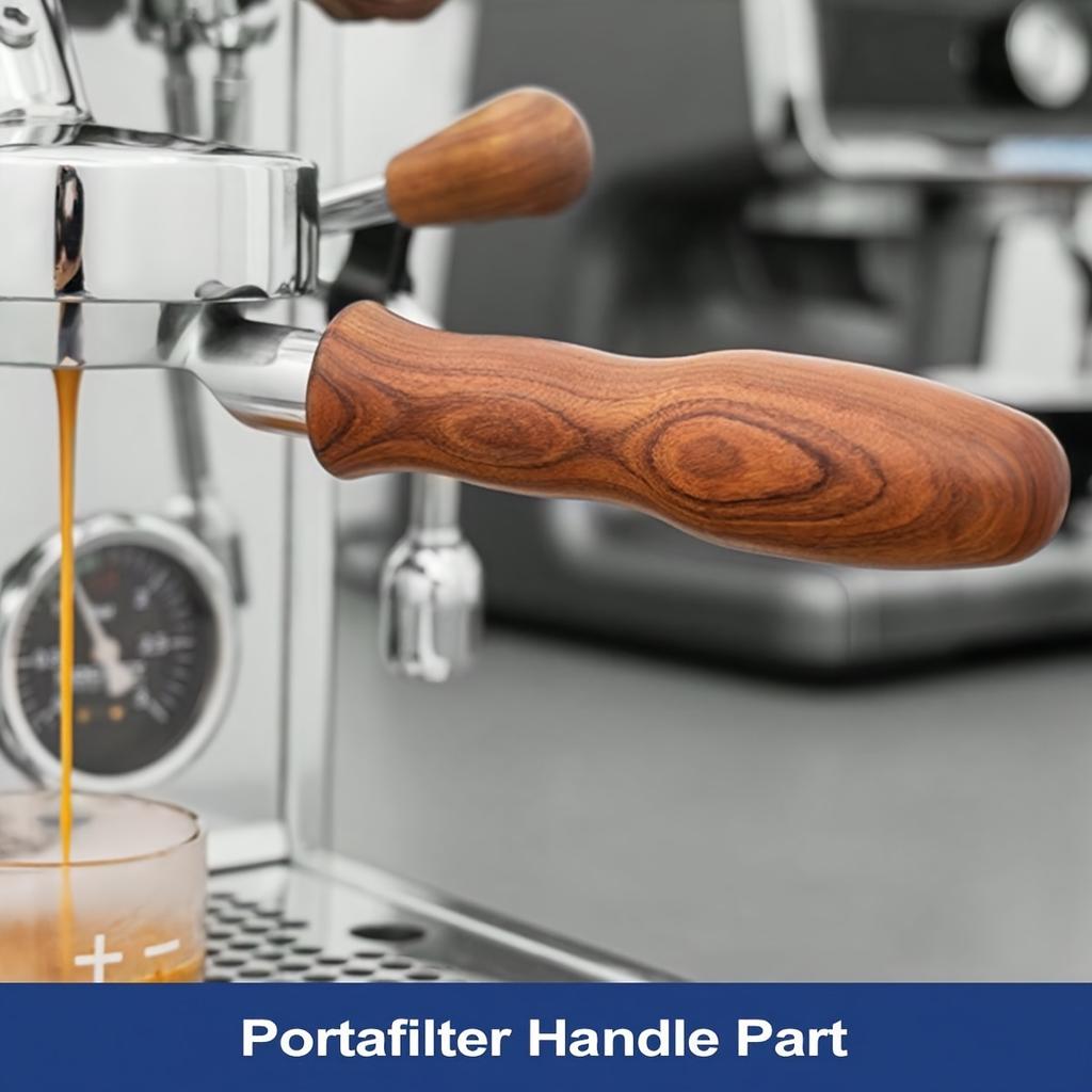Coffee Portafilter Handle M10 Durable Wooden Coffee Filter Handle Solid Wood Filter Holder Handle Espresso Coffee Machine 3