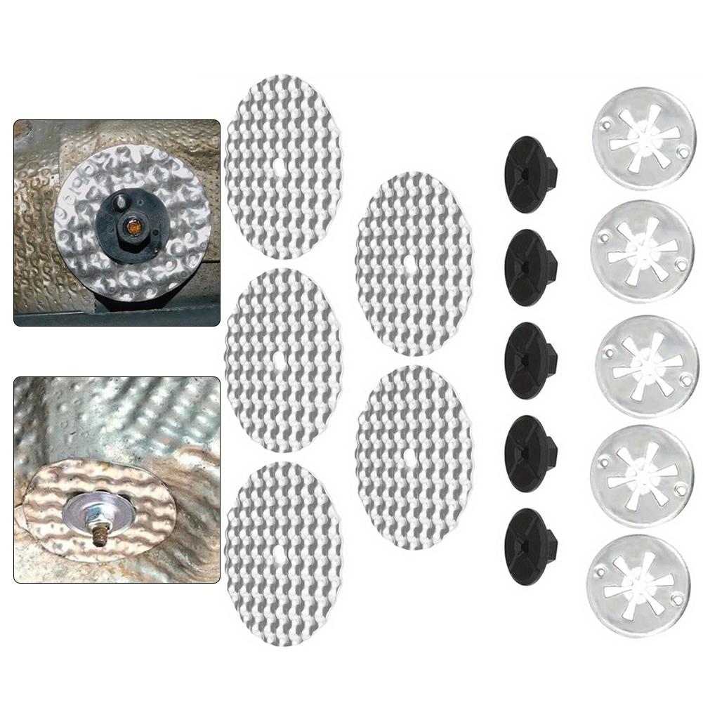15 SZTUK Zestaw Naprawczy Osłony Termicznej Wydechu Podwozia Samochodowego N90796501 Płyta Ochrony Termicznej Osłona Termiczna Metalowa Podkładka Sprężynowa Nakrętka