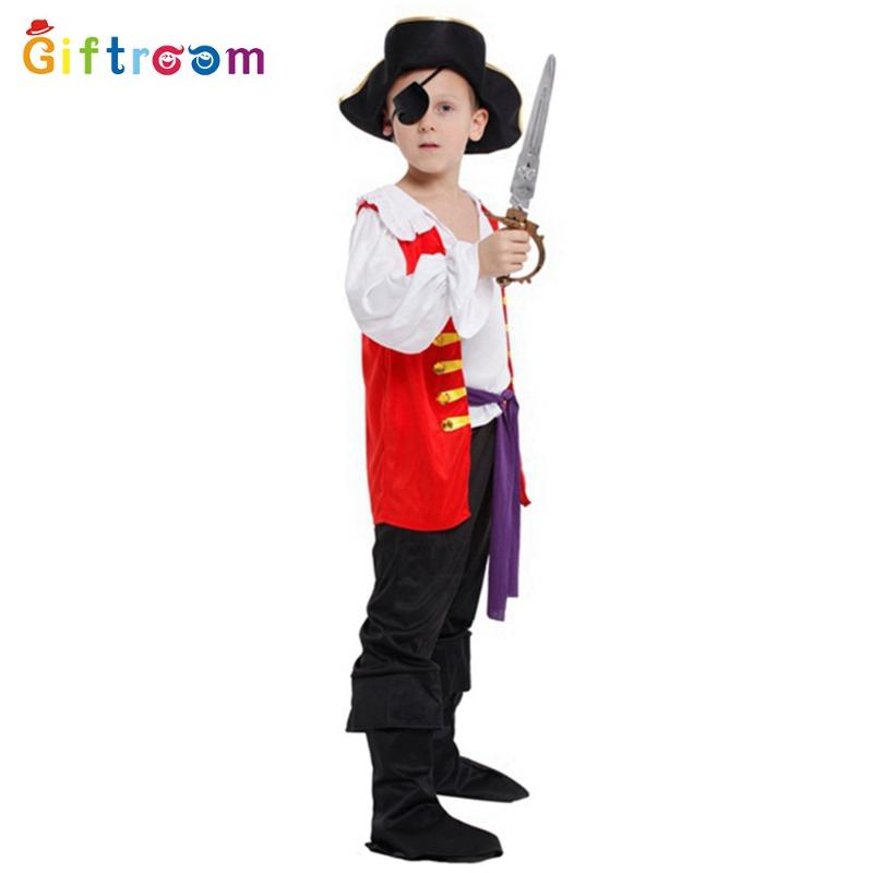 Pirates of the Caribbean Cosplay Costume Handsome Little Pirate Stage Play Performance Costume