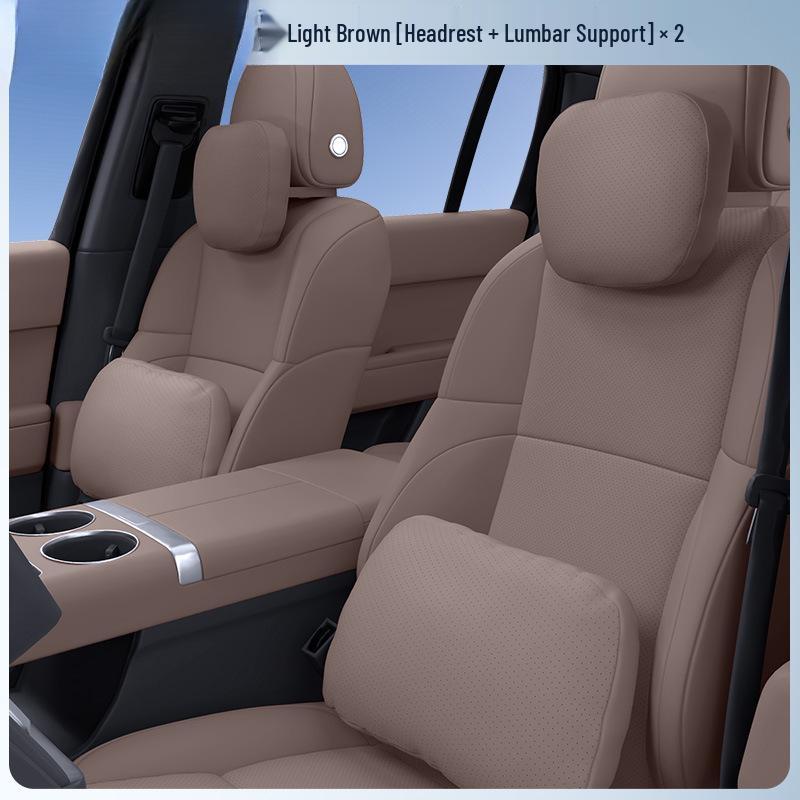 Comprehensive Car Interior Set: Headrest Neck Pillow & Lumbar Support for Hongqi S9T