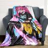 1pc KPop Demon Hunters Soft & Warm Flannel Blanket, Multi-Purpose Throw Blanket for Couch, Sofa, Office, Bed, Camping, Travel