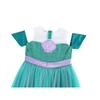 Vestito da Principessa Sirena Turchese per Bambine 7-8 Anni 130cm Costume per Halloween Carnevale Natale Pasqua Festa dei Bambini San Valentino
