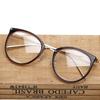 Optical Plano Glasses Frame Women Men Round Oversized Cat Eye Eyeglasses Vintage Frames Metal Spectacles Clear Lenses Eyewear
