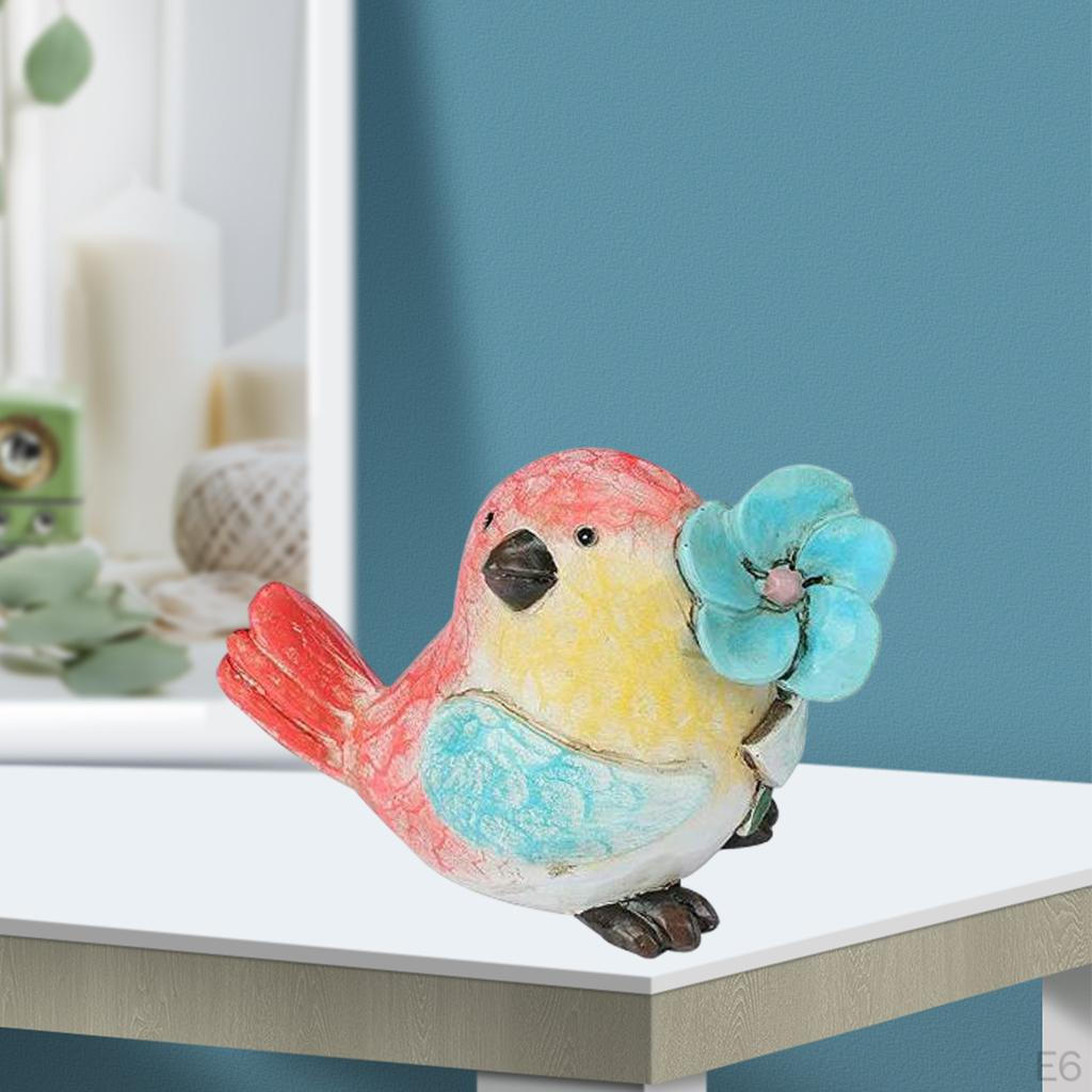 Bird Shaped Sculpture Animal Ornament Figurine Statue Photo Props Office Living Room Bedroom