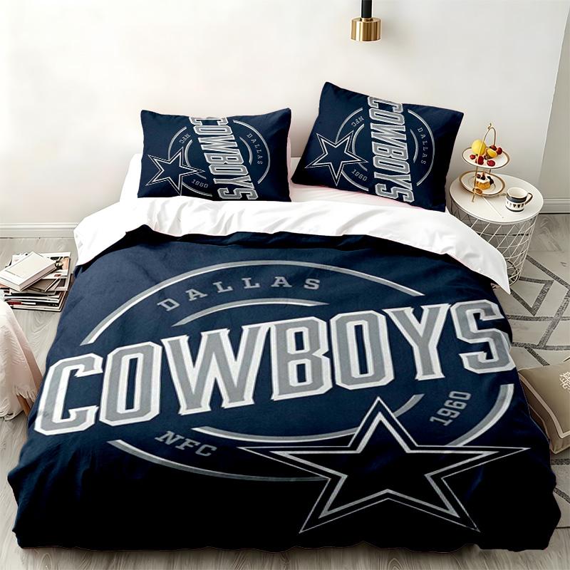 Dallas Cowboys 3pc set Perfect for bedroom use Comfortable bedding set includes a duvet cover and two pillowcases Ideal birthday or Christmas gift