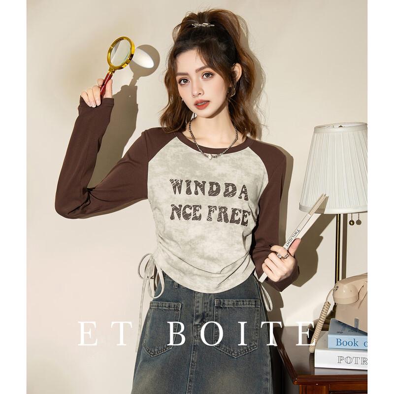 Women s Retro Color Block Long Sleeve T-Shirt L