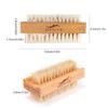 Wooden Nail Brush Scrubbing Finger Toe Washing Up Double Sided Bristles Square
