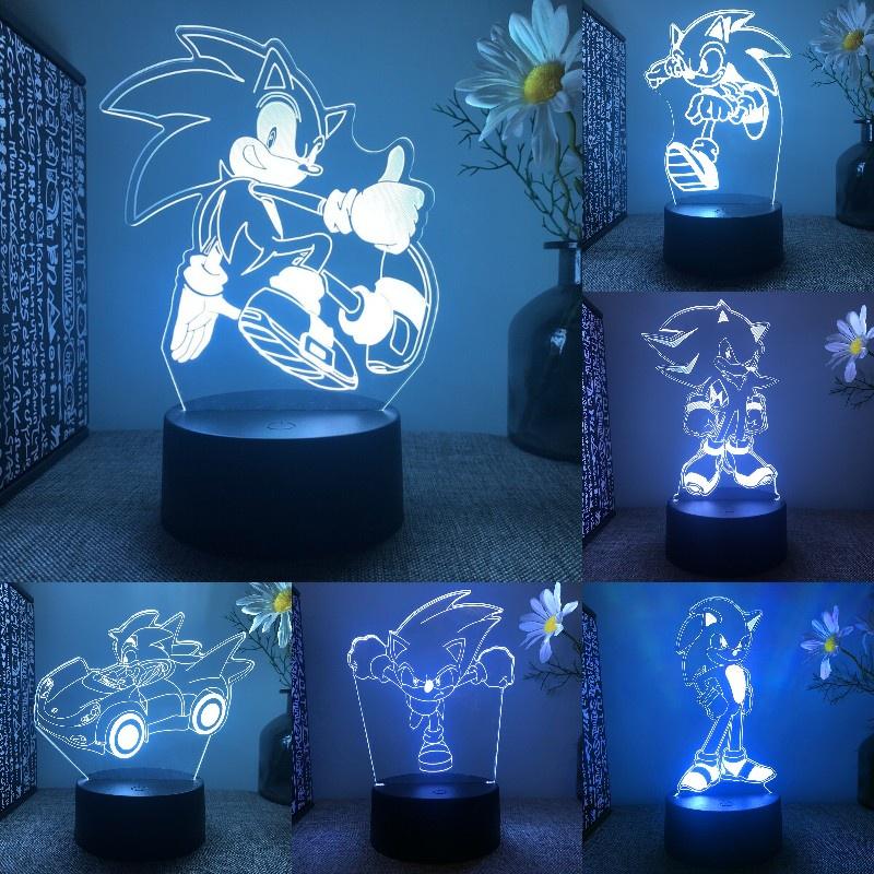 Lamp 3d Led Night Light Acrylic Touch Cartoon Character Table Desk Gifts