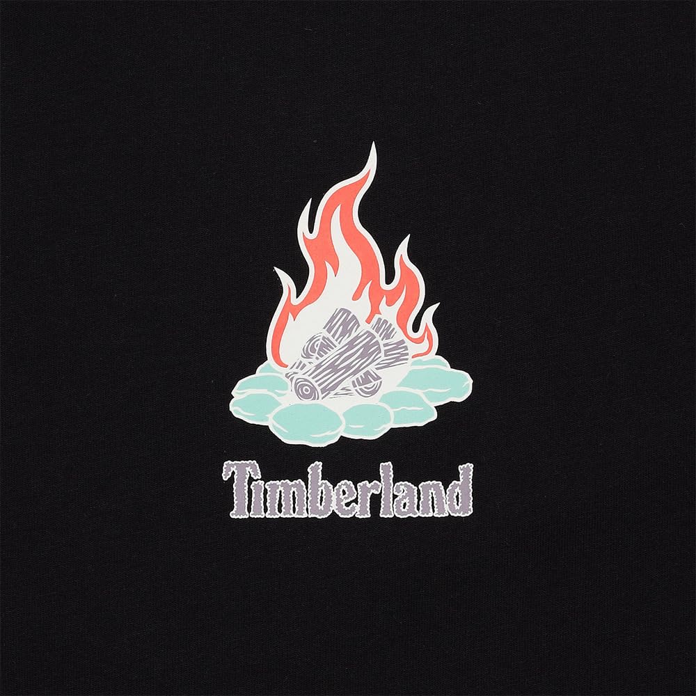 Timberland Men's Short Sleeve Back Graphic T-Shirt, Black, Size S (TB0A63D90011)