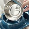 Anti-Overturning Stainless Steel Pet Bowl Oblique Mouth Pet Water Dispenser  Puppy Feeding
