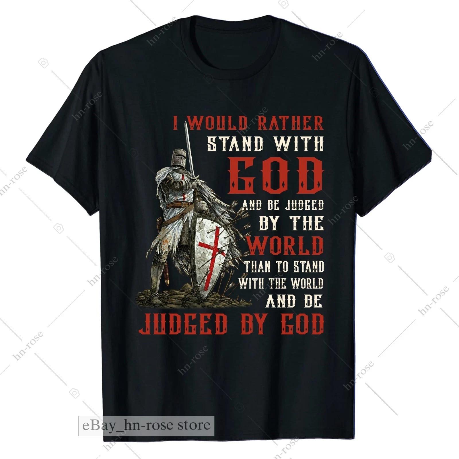 Christian Warrior T Shirt Armor of God Knight Templar Cross Faith Crusader Gift S