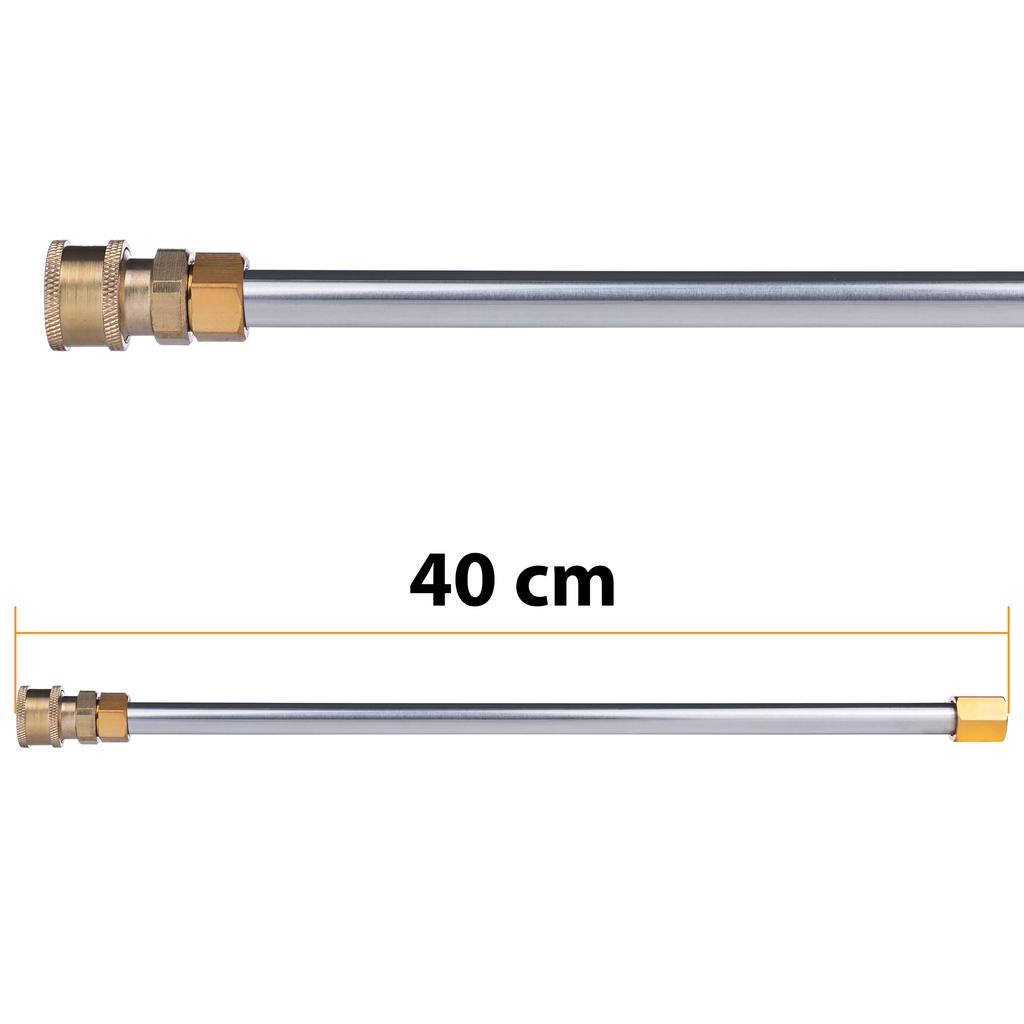 Set of 7 lances/extensions for pressure washers, including a 30° angled lance + 5 nozzles with a 1/4” quick connector, 250 bar