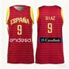 España Llegadas País Camisetas de Baloncesto Local Visitante Casual Deportiva Camiseta con Estampado 3D Americana