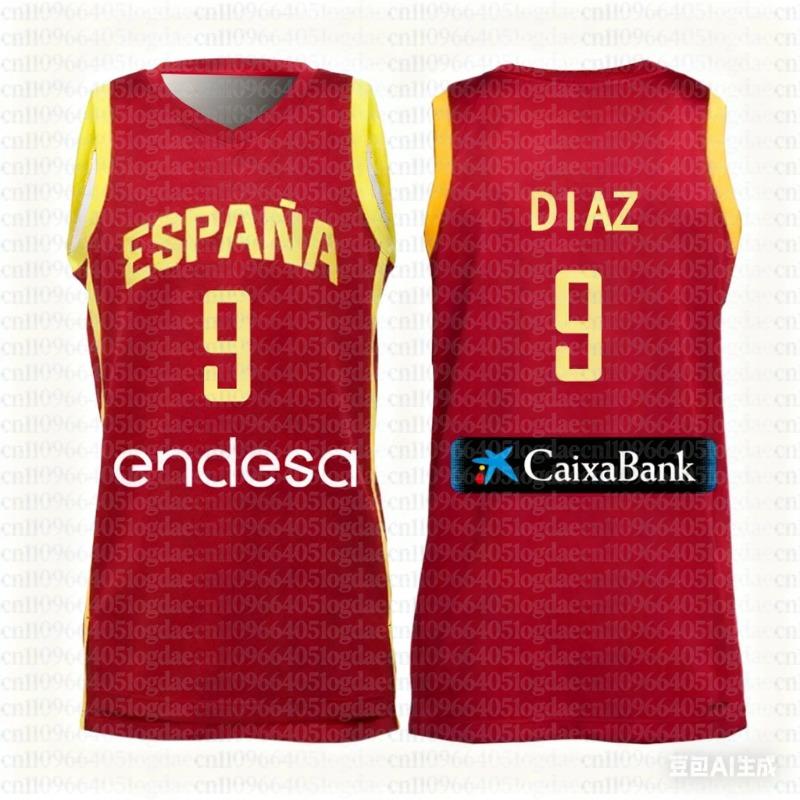 España Llegadas País Camisetas de Baloncesto Local Visitante Casual Deportiva Camiseta con Estampado 3D Americana