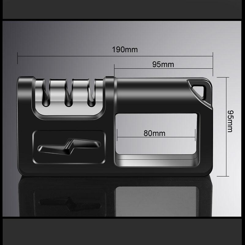 1pc Four-in-one Diamond Knife Sharpener Multi-functional Knife Scissors Manual Quick Knife Sharpening Tools Kitchen Accessories