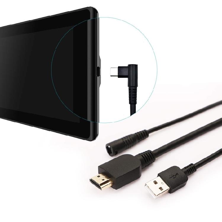 ForHUION 3 IN 1 Data Cable HDMI-compatible forKamvas Pro 12 KamvasPro 13/16