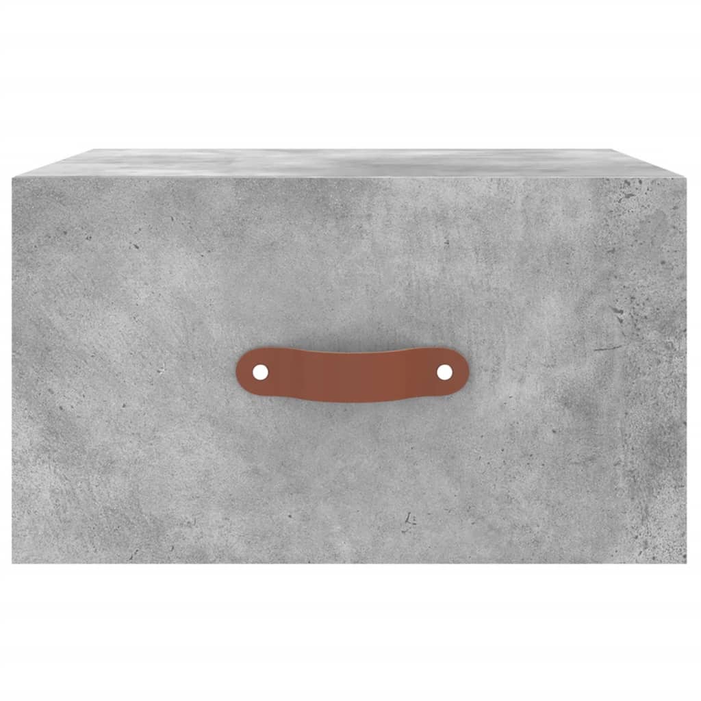 Wall Mounted Nightstand Concrete Gray 35 x 35 x 20 cm