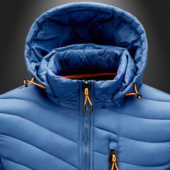 Coat Waterproof Detachable Hat Long Sleeve Stand Collar Warm Winter Jacket for Daily Wear