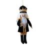 Fabric Nutcracker Soldier Pendant 19cm Red Blue Green Black Soldier Ornaments European-Style Christmas Fabric Nutcracker XMAS