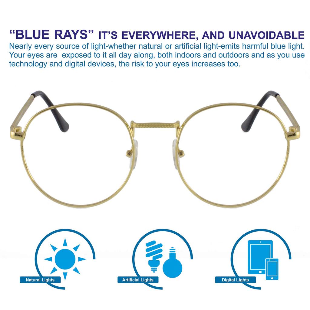 AUGEN By Visions India Unisex Spectacles With Blue Cut Lenses & Anti-Glare Coating Which Protects Eyes From Blue Light From Computer, Moble, Tabl
