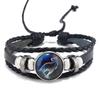 Bracciale Coppia Corda Mano 12 Costellazioni Multistrato Intrecciato Luminoso Gioiello, Unisex, San Valentino, Regalo di Compleanno