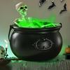 Schwarzer Kessel Eimer Trick or Treat Halloween Süßigkeitenschale LED Nebelmacher Skelett Hexe Kessel Topf für Partyzubehör